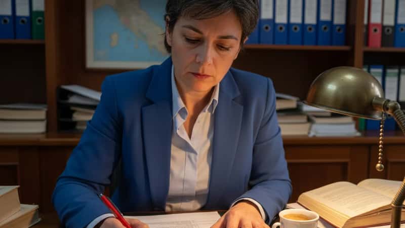 Responsabile HR che confronta le tabelle del CCNL Turismo con il codice del lavoro a Sorrento