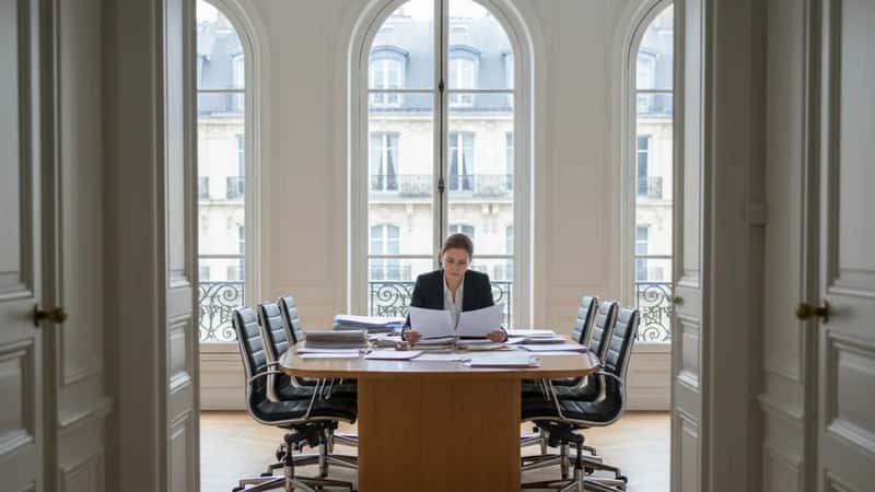 Labor attorney in Wilmington Delaware law office comparing employee exemption classification documents