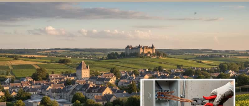 Mains d'un électricien québécois utilisant une pince à dénuder sur du câblage en cuivre dans une boîte de jonction