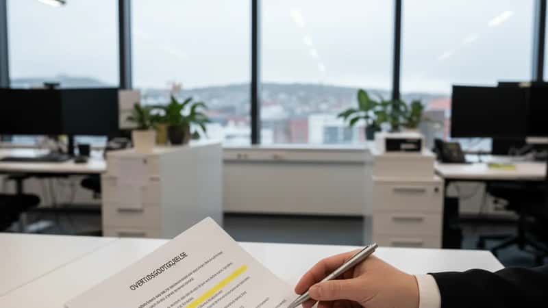 Finansansatt i Stavanger går gjennom tariffavtalens paragraf om overtid