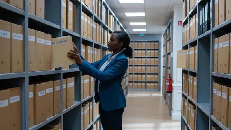 HR manager at a Wilmington law firm reviewing Delaware employment contracts and wage compliance documents