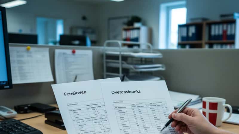 Sammenligning af Ferieloven og overenskomstens feriedokumenter i Esbjerg
