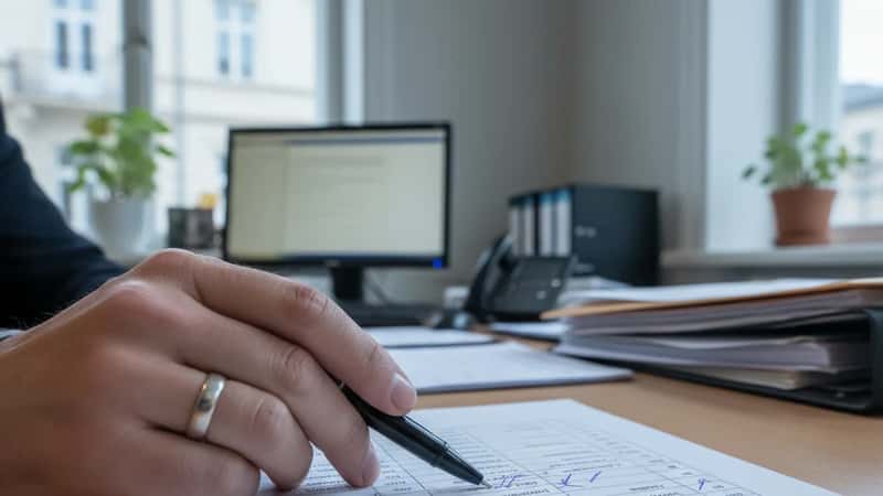 Turordningslista på kommunalt HR-kontor med lärares anställningstider och markeringar