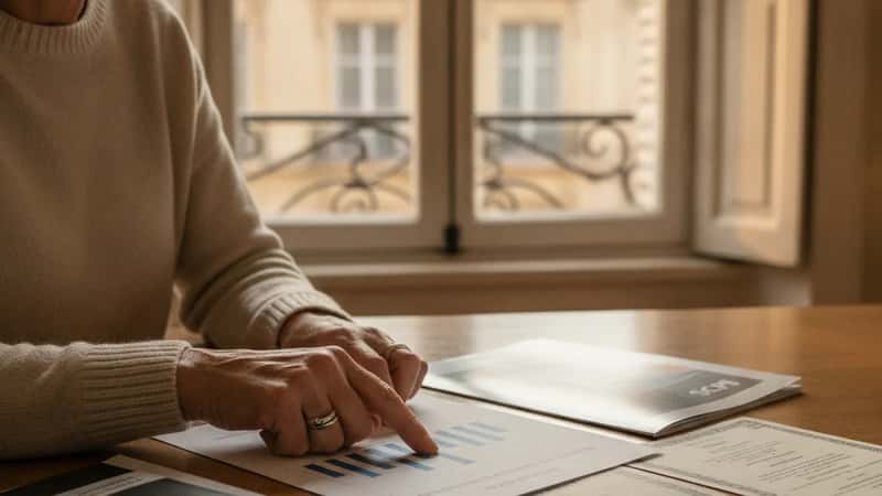 Analyse de portefeuille SCPI et obligations — documents financiers sur bureau à Bordeaux
