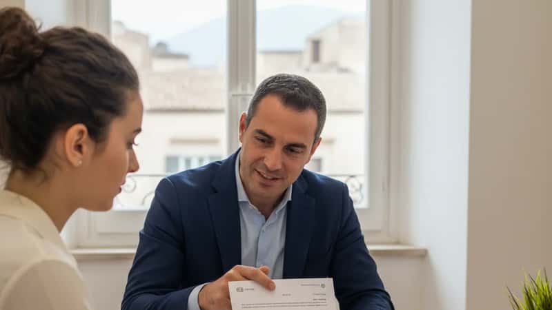 Consulente HR a Taormina spiega la scelta tra TFR in azienda e Fondo Futurismo a una dipendente del settore turismo