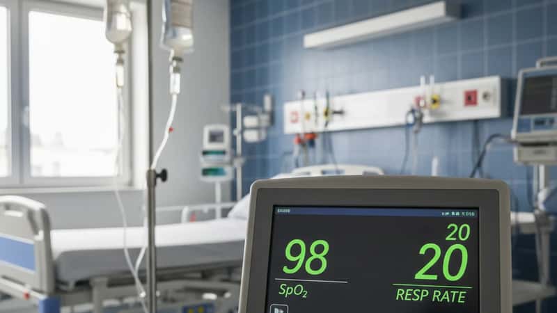 Moniteur de paramètres respiratoires en réanimation