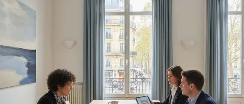 Kaksi remonttitarjousta vierekkäin koivuisella keittiötasolla, kahvikuppi ja kynä vierellä