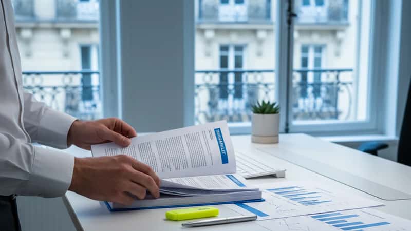 Svenska HR-chefer granskar Teknikavtalets löneöversyn: avtalsdokument och lönestatistik på skrivbordet