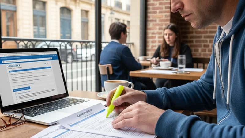 Tech worker in Beaverton, Oregon reviewing and highlighting salary figures in an employment non-compete agreement