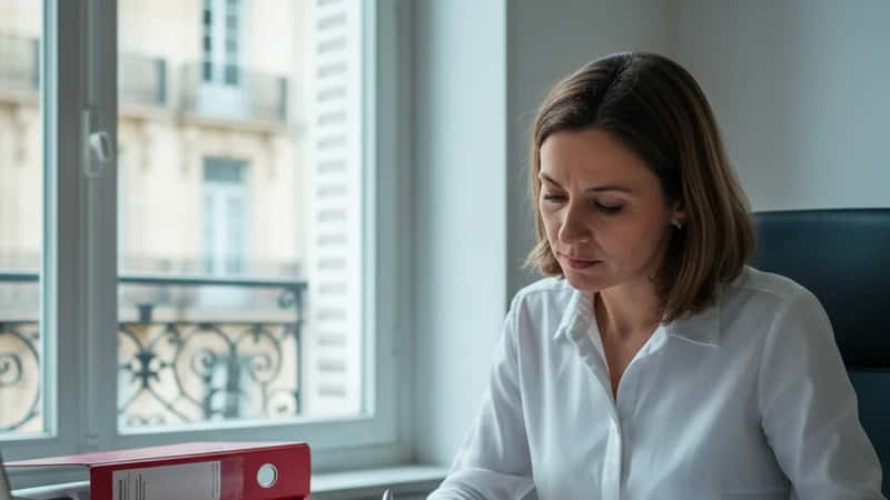 Chauffeur-livreur français en salopette marine déchargeant un tuyau de fioul depuis un camion citerne dans une rue résidentielle de Lyon en hiver