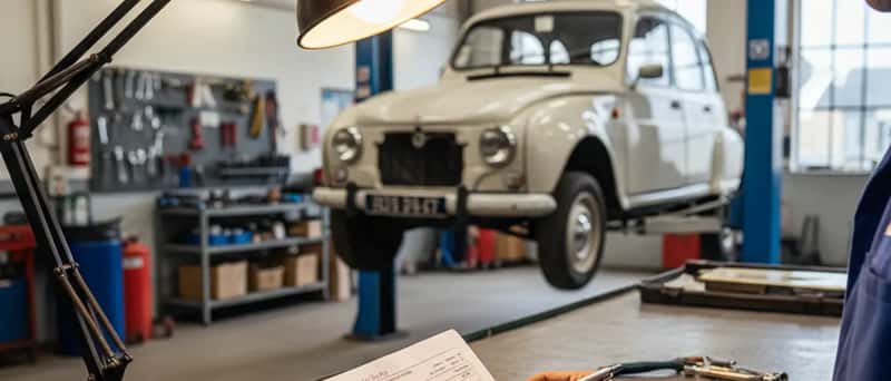 Meccanico italiano mostra un preventivo scritto a una cliente in un'autofficina