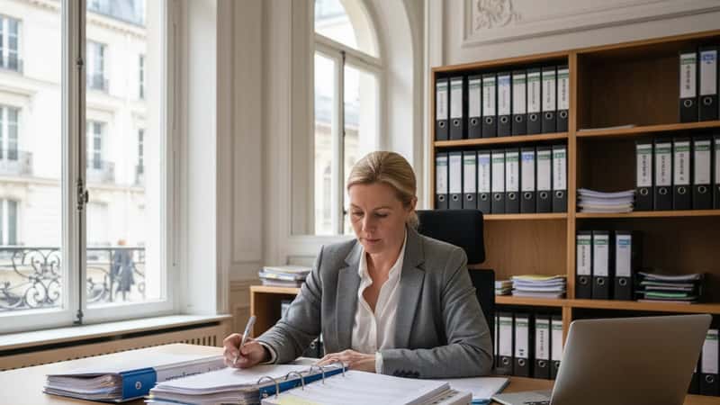 HR-chef vid kommunalt kontor i Göteborg granskar kollektivavtalsdokument och lönestatistik