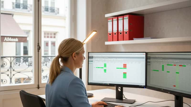 HR-chef på Göteborgskontor granskar OB-schema och tidrapporteringssystem