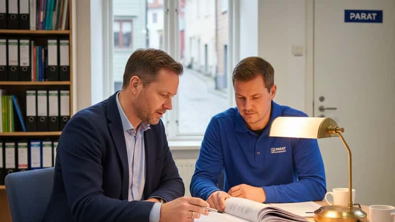 Parat-tillitsvalgt bistår bakkeansatt med gjennomgang av oppsigelse i Bergen