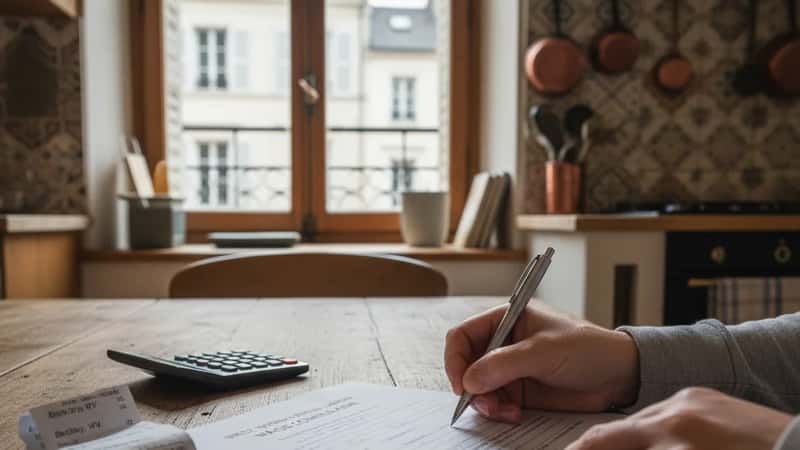 Employee reviewing wage complaint form at kitchen table in Beckley, West Virginia