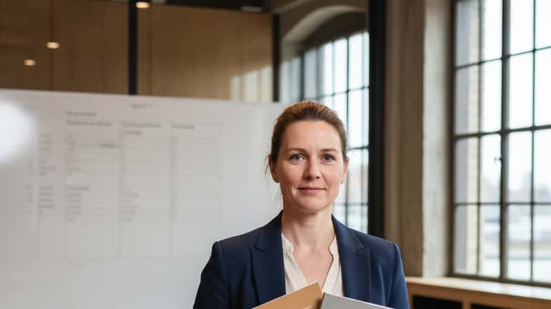 HR-specialist i Malmö håller två kollektivavtalshäften sida vid sida för att jämföra Röda och Blå avtalet 2025
