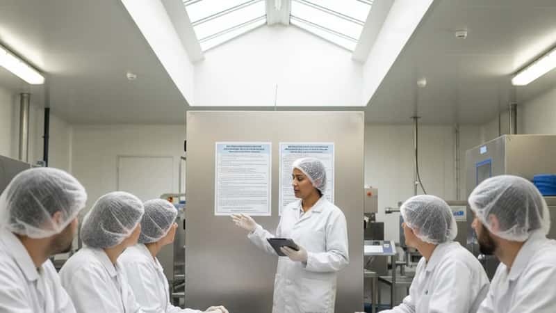 American business team reviewing industry sector charts and digital dashboards in a modern Seattle office space with city views