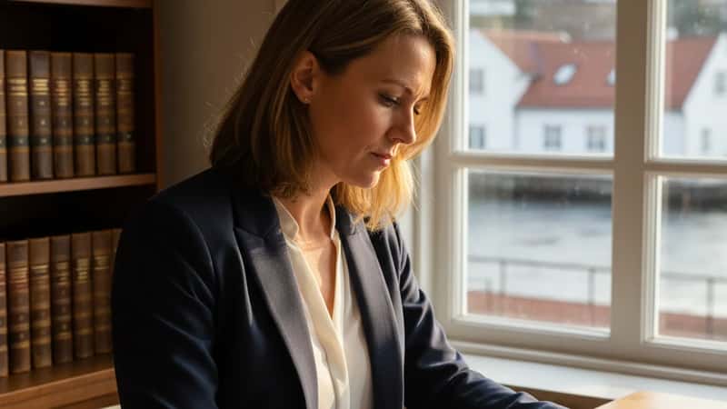 Norsk statsansatt forbereder oppsigelsesprosedyre med sjekkliste i Drammen