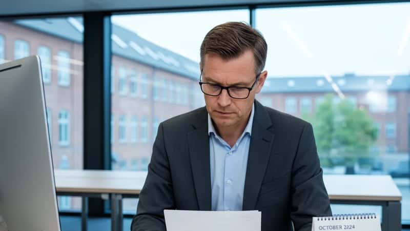HR-medarbejder i Aarhus gennemgår tjekliste for korrekt opsigelsesprocedure