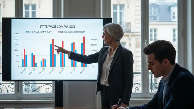 Employment attorney presenting Georgia vs federal wage comparison in Augusta law firm