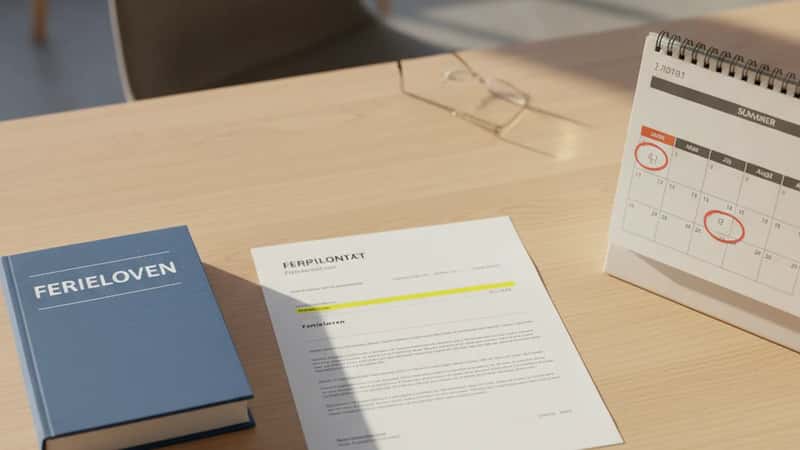 Dansk ansættelseskontrakt med ferieafsnit og Ferieloven i Odense, sammenligning af ferierettigheder