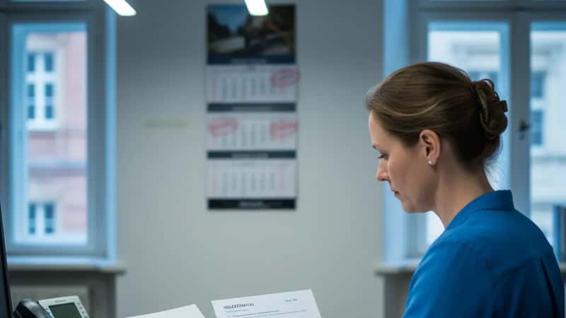 HR-administratör i Uppsala jämför Semesterlagen och kollektivavtalsdokument sida vid sida