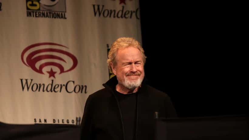 Ridley Scott photographed at a film premiere event
