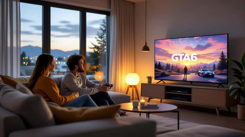 Forelder og tenåring snakker om GTA 6 aldersgrense i norsk stue 2026