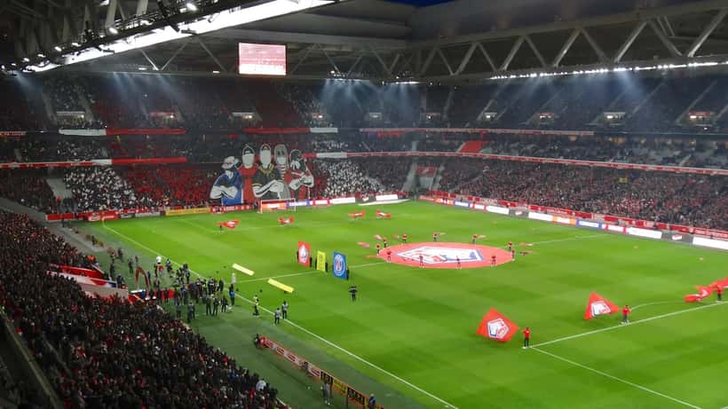 Stade Pierre-Mauroy in Lille während eines Fußballspiels