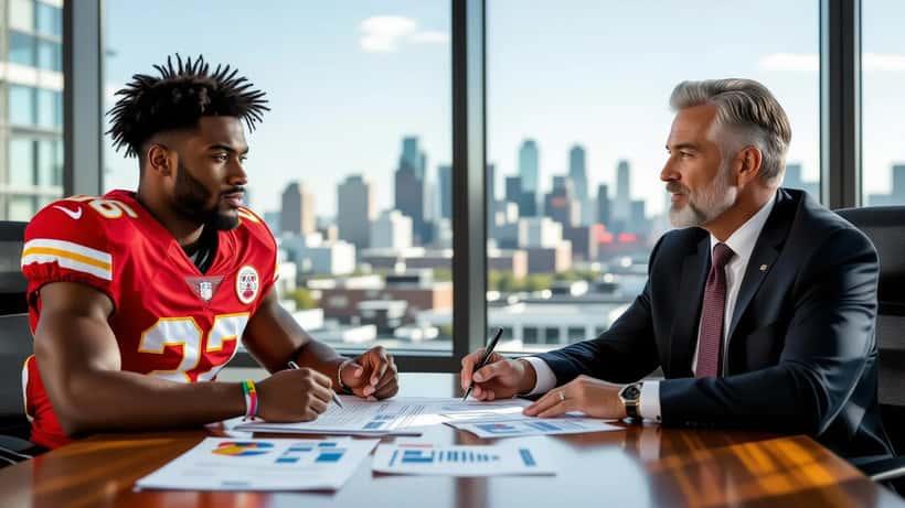 Emmett Johnson NFL rookie contract financial planning consultation with wealth manager