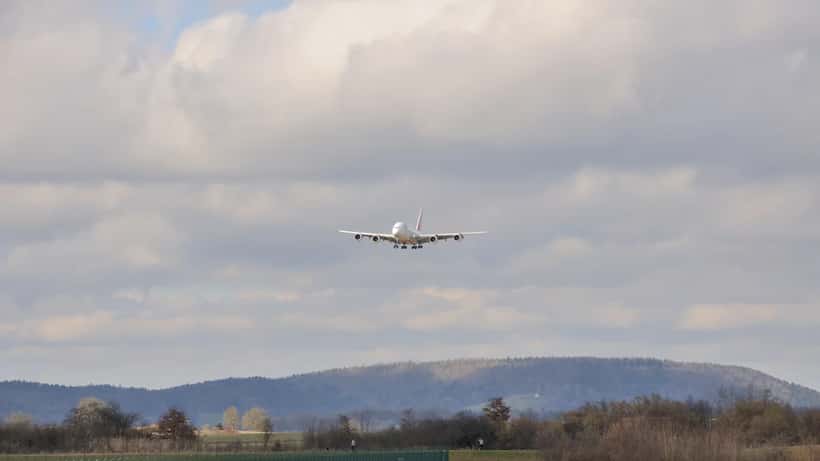 Airbus A380 d'Emirates à l'aéroport international de Zurich