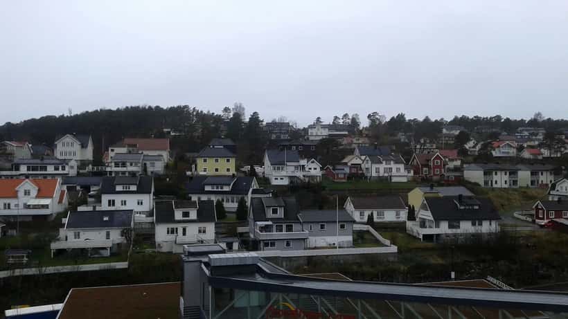 Oversiktsbilde av Bamble kommune i Norge, kystlandskap