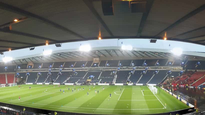 Hampden Park à Glasgow, stade national d'Écosse, vue extérieure