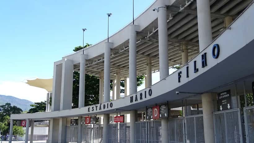 Vista exterior del Estadio Maracaná de Río de Janeiro, sede del partido Flamengo vs Cusco FC en Copa Libertadores 2026