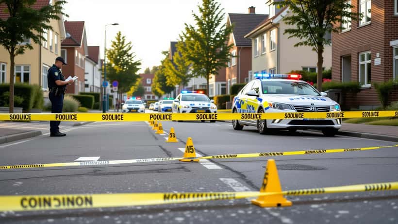 Politiafspærring på beboelseskvarter i Holbæk efter skyderi august 2026