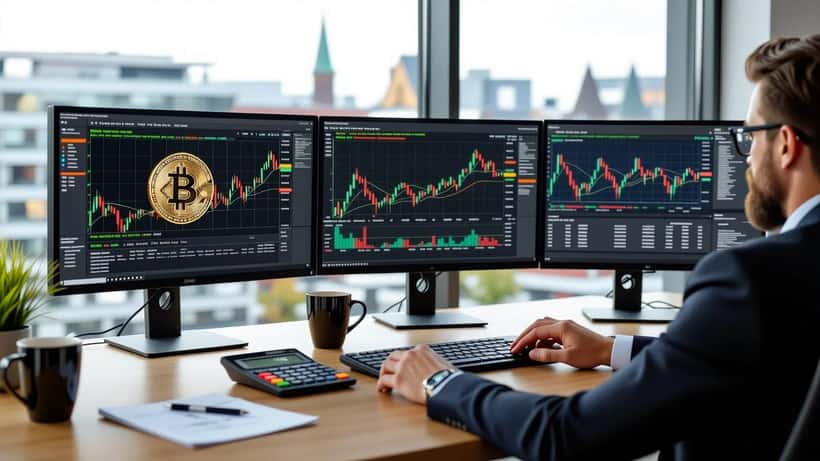 Deutscher Steuerberater prüft Krypto-Transaktionen am Schreibtisch