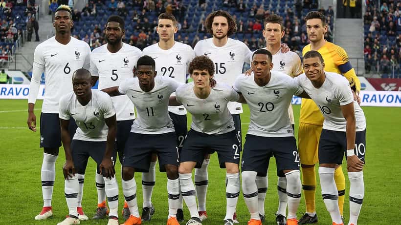 France national football team lineup representing the squad at FIFA World Cup 2026