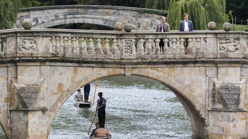 James Norton and Robson Green in Cambridge for Grantchester