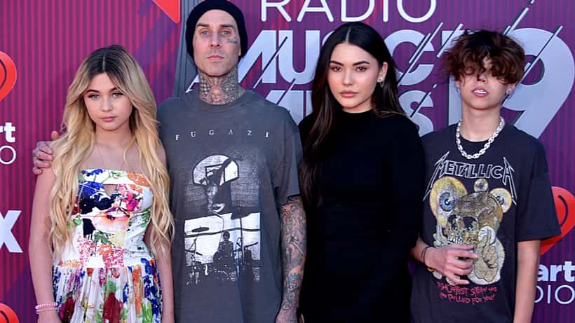 Travis Barker op het podium, drummer van Blink-182, 2019