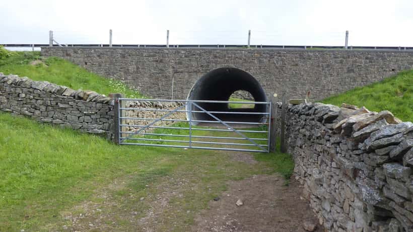 The Pennine Way crossing under the A66 road in Northern England
