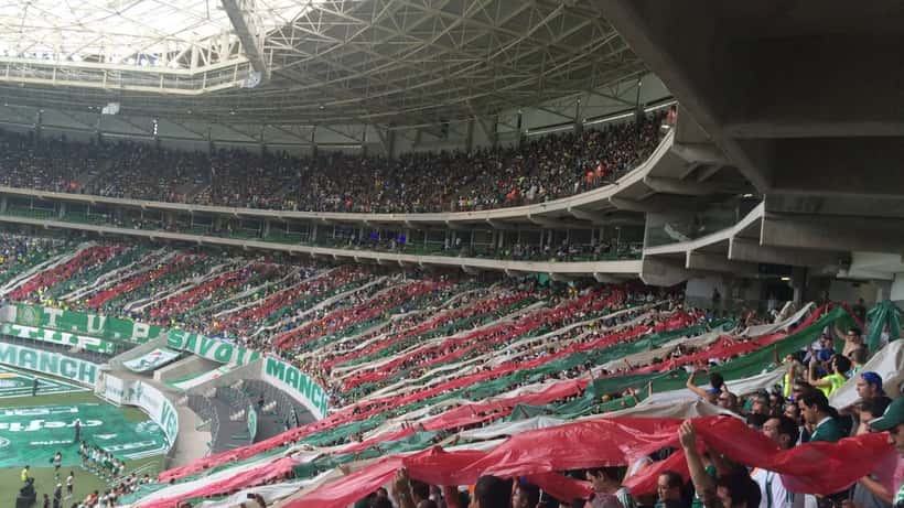 Adeptos do Palmeiras no Allianz Parque durante o clássico do Brasileirão 2026