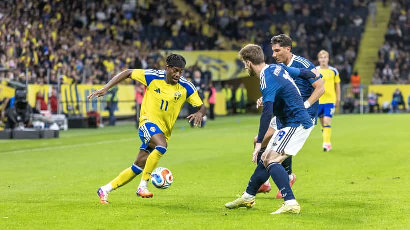 Lucas Bergvall i aksjon for Sverige under VM 2026