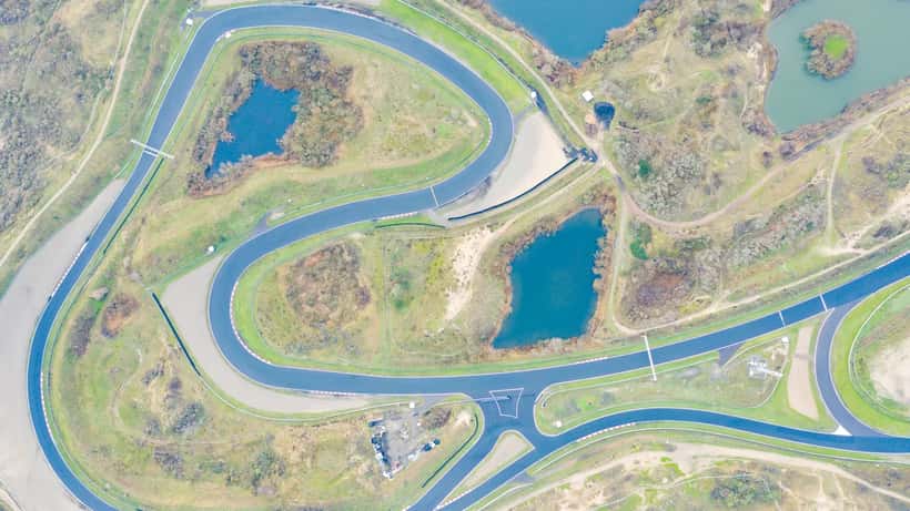 Luchtfoto van Circuit Zandvoort, locatie van de Dutch Grand Prix 2026