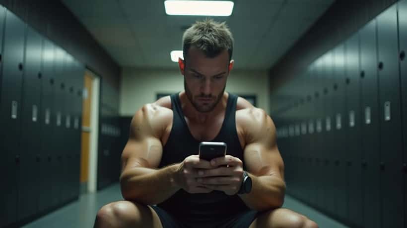 Professional wrestler in locker room after unexpected contract release