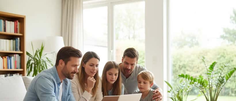 UK IT specialist helping family configure privacy settings on gaming devices at home