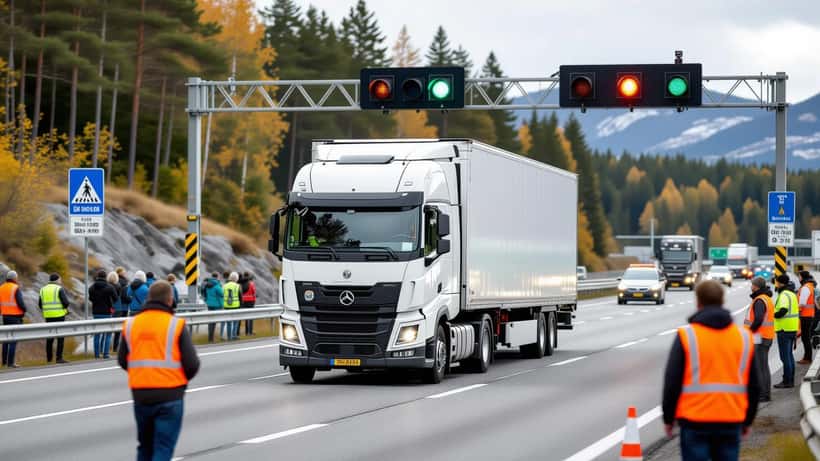 E18-motorveien nordover fra Ringdalkrysset, nær Ørje på den norsk-svenske grensen