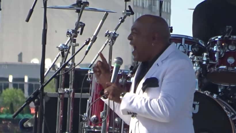 Peabo Bryson performing live on stage in Louisville Kentucky