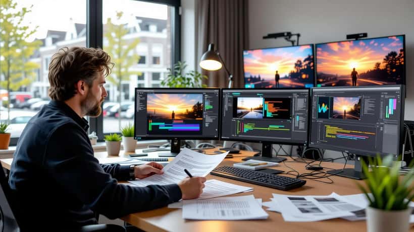 Showrunner tekent exclusief HBO-contract: contractdocumenten op productiekantoor in Amsterdam