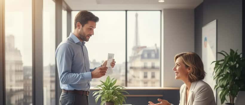 Conseiller en gestion de patrimoine accompagnant un gagnant de loterie dans ses décisions financières