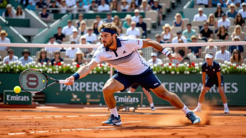 Tennisplatz bei Roland Garros, French Open Paris